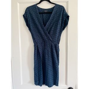 Madewell blue and black dress